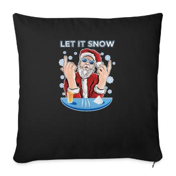 Let it snow Cocaine Ugly Christmas Sweater - Sofa pillowcase 17,3'' x 17,3'' (45 x 45 cm) - black - Front