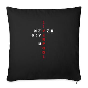 Liverpool - Sofakissenbezug 45 x 45 cm - Schwarz - Vorne