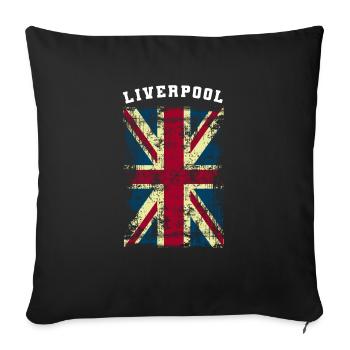 Liverpool - Sofakissenbezug 45 x 45 cm - Schwarz - Vorne
