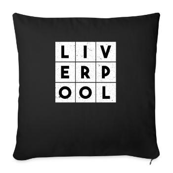 Liverpool - Sofakissenbezug 45 x 45 cm - Schwarz - Vorne