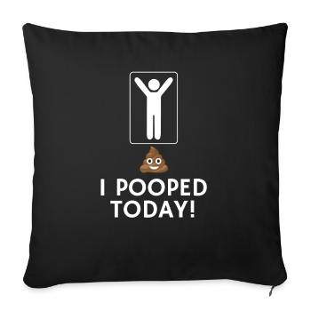 shit Poop Designs - Sofa pillowcase 17,3'' x 17,3'' (45 x 45 cm) - black - Front
