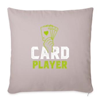jeu de cartes - Housse de coussin décorative 45 x 45 cm - taupe clair - Devant