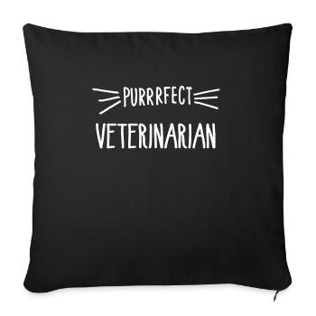 Vétérinaire Cadeau Mignon Parfait Vétérinaire Vétérinaire - Housse de coussin décorative 45 x 45 cm - noir - Devant
