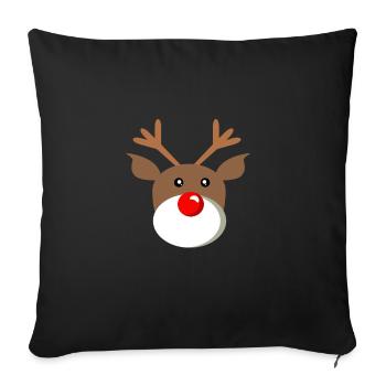 Rudolph - Sofakissenbezug 45 x 45 cm - Schwarz - Vorne