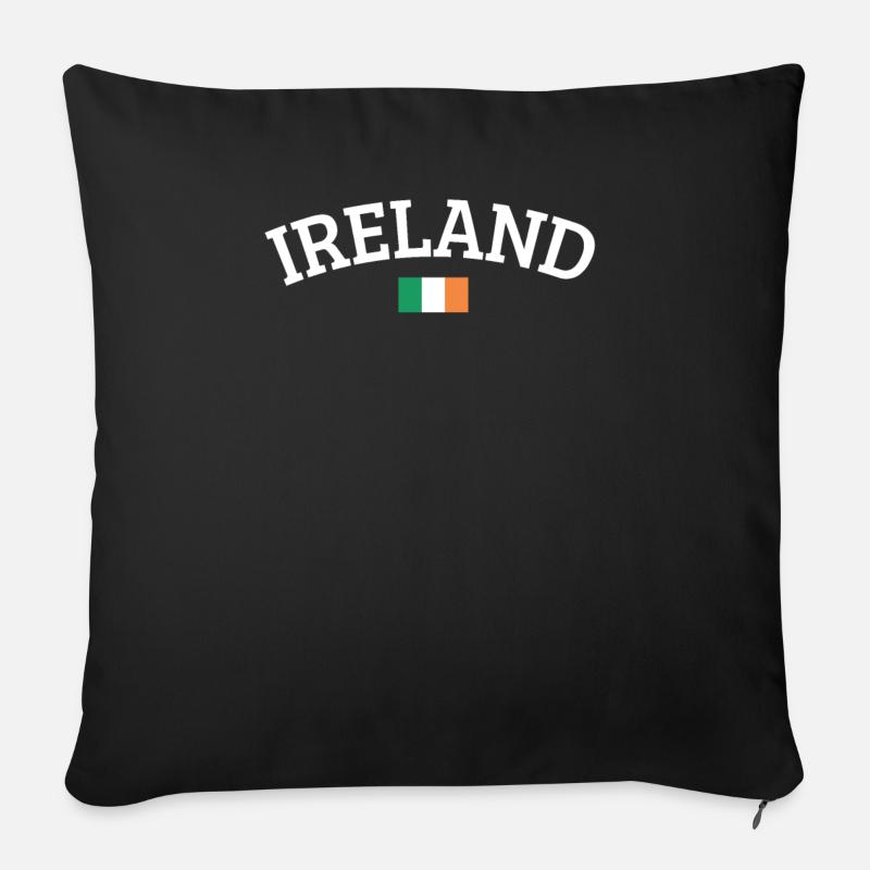 Irlande - Housse de coussin décorative 45 x 45 cm - noir