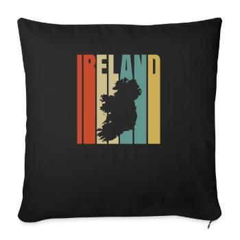 Irlande - Housse de coussin décorative 45 x 45 cm - noir - Devant