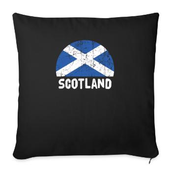 Scotland - Sofa pillowcase 17,3'' x 17,3'' (45 x 45 cm) - black - Front