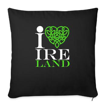 Irlande - Housse de coussin décorative 45 x 45 cm - noir - Devant