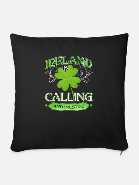 Irland - Sofakissenbezug 45 x 45 cm - Schwarz