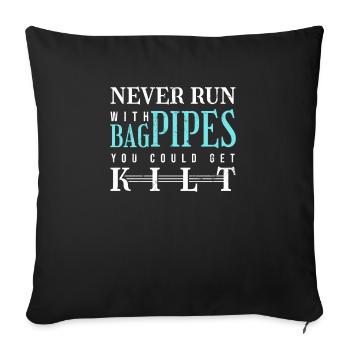 Scotland - Sofa pillowcase 17,3'' x 17,3'' (45 x 45 cm) - black - Front