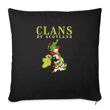 Écosse - Housse de coussin décorative 45 x 45 cm - noir - Devant