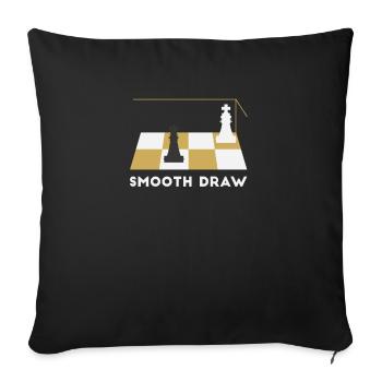 Échecs de tirage en douceur Déplacement d'échecs Joueur d'échecs - Housse de coussin décorative 45 x 45 cm - noir - Devant