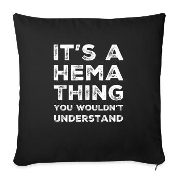 Es ist ein lustiges Geschenk Hema Sache - Sofakissenbezug 45 x 45 cm - Schwarz - Vorne