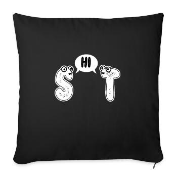 merde - Housse de coussin décorative 45 x 45 cm - noir - Devant