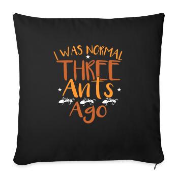 ant - Sofa pillowcase 17,3'' x 17,3'' (45 x 45 cm) - black - Front