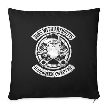 Sons with Arthritis weiß Retro Männer Sohn Biker - Sofakissenbezug 45 x 45 cm - Schwarz - Vorne