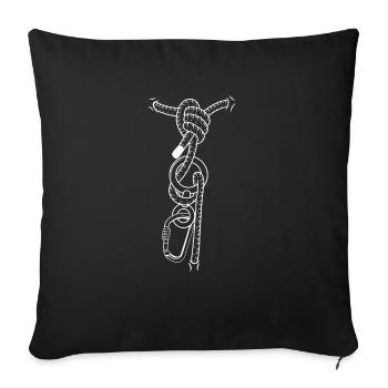 Rock climbing climber and mountaineer gift - Sofa pillowcase 17,3'' x 17,3'' (45 x 45 cm) - black - Front