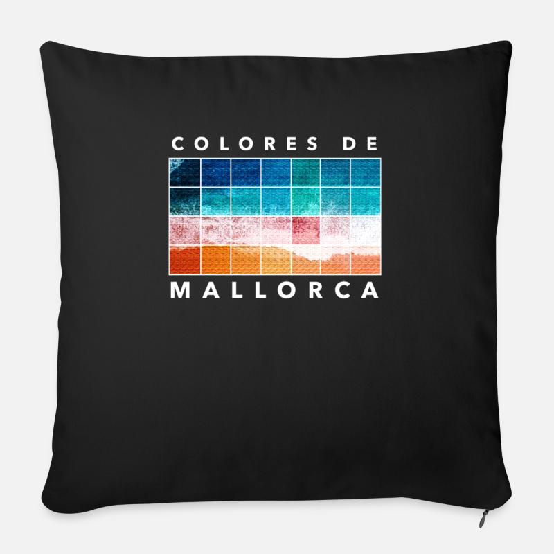 Majorque - Housse de coussin décorative 45 x 45 cm - noir