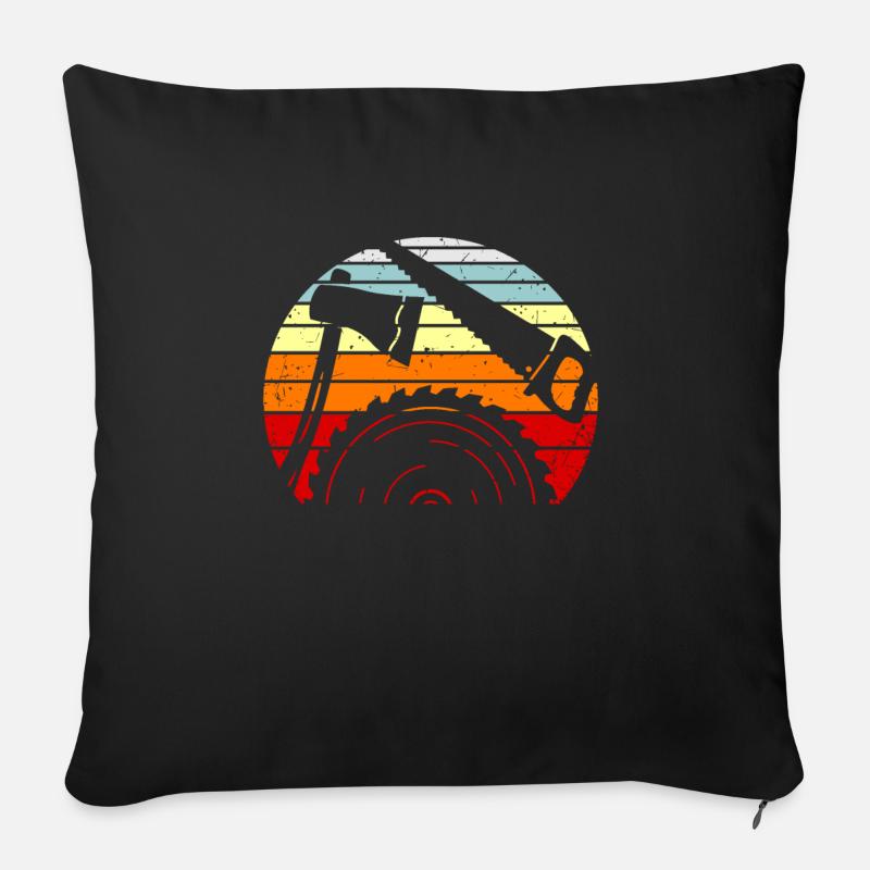 Charpentier charpentier - Housse de coussin décorative 45 x 45 cm - noir