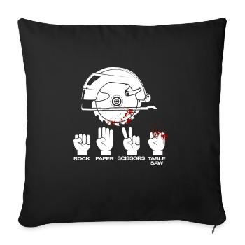 Table saw carpenter and woodworker gift - Sofa pillowcase 17,3'' x 17,3'' (45 x 45 cm) - black - Front
