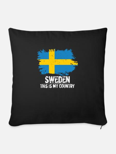 Schweden - Sofakissenbezug 45 x 45 cm - Schwarz