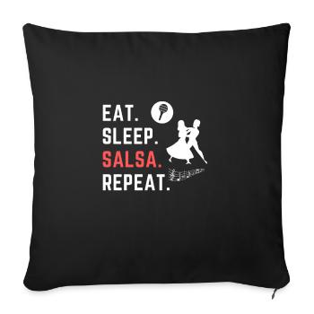 Musique salsa dance Bachata dancer idée cadeau - Housse de coussin décorative 45 x 45 cm - noir - Devant