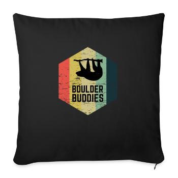 Berg Erobern Shirt Klettern Bouldern Bergsteigen - Sofakissenbezug 45 x 45 cm - Schwarz - Vorne
