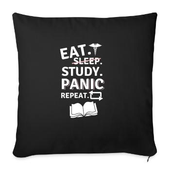 Medicine student ideal gift idea doctors shirt - Sofa pillowcase 17,3'' x 17,3'' (45 x 45 cm) - black - Front