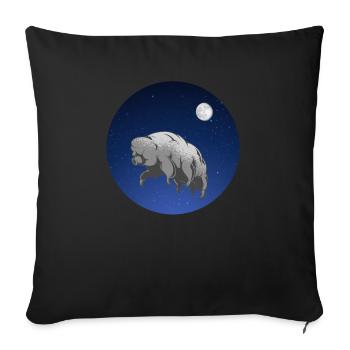 Tardigrade water bear ecdysozoa space - Sofa pillowcase 17,3'' x 17,3'' (45 x 45 cm) - black - Front