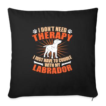 Labrador - Housse de coussin décorative 45 x 45 cm - noir - Devant
