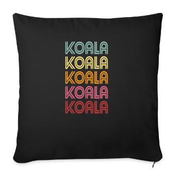 Koala - Sofakissenbezug 45 x 45 cm - Schwarz - Vorne