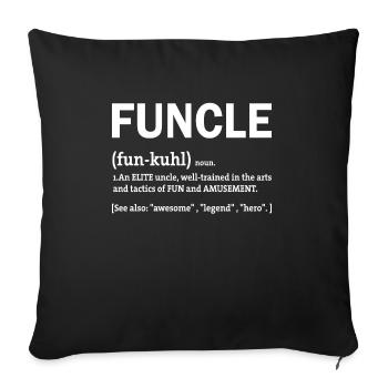 Funcle Definition - Sofa pillowcase 17,3'' x 17,3'' (45 x 45 cm) - black - Front