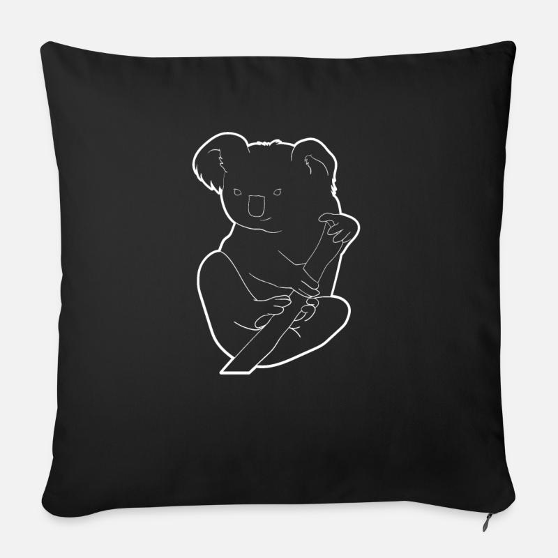 Koala Geschenkidee Koala Wald - Sofakissenbezug 45 x 45 cm - Schwarz