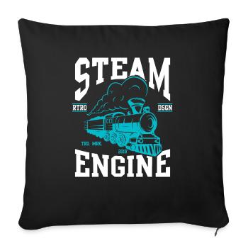 Locomotive - Sofa pillowcase 17,3'' x 17,3'' (45 x 45 cm) - black - Front