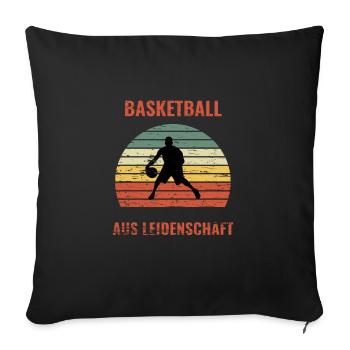 Basketballspieler Shirt Geburtstag Geschenkidee - Sofakissenbezug 45 x 45 cm - Schwarz - Vorne