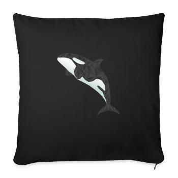 orca Wal - Sofakissenbezug 45 x 45 cm - Schwarz - Vorne