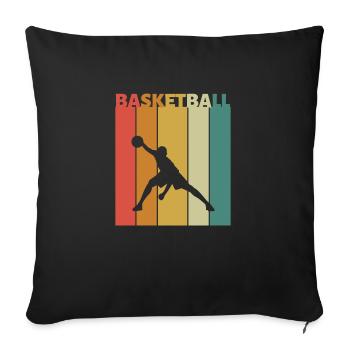 Spieler Sport Basketball Liebhaber Geschenkidee - Sofakissenbezug 45 x 45 cm - Schwarz - Vorne