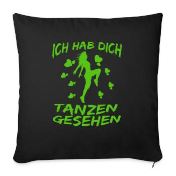Lustiges Cordula Grün Kostüm Karneval - Sofakissenbezug 45 x 45 cm - Schwarz - Vorne