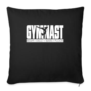 Gymnast Beam Vaul Bars Floor - Sofa pillowcase 17,3'' x 17,3'' (45 x 45 cm) - black - Front