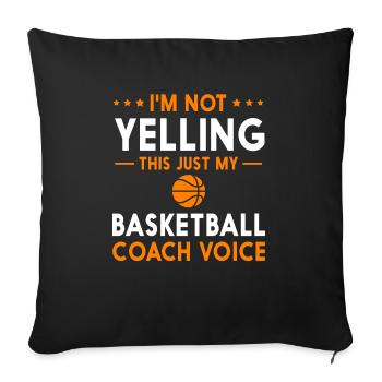Funny Basketball Coach Gift Idea - Housse de coussin décorative 45 x 45 cm - noir - Devant