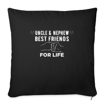 Oncle & Nephew - Meilleurs amis pour la vie - Housse de coussin décorative 45 x 45 cm - noir - Devant