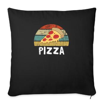 pizza - Housse de coussin décorative 45 x 45 cm - noir - Devant