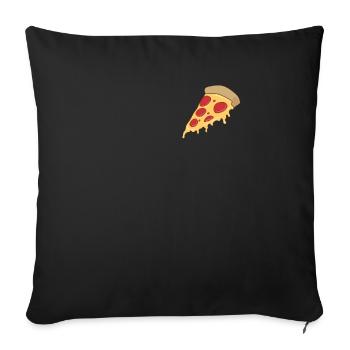 pizza - Housse de coussin décorative 45 x 45 cm - noir - Devant
