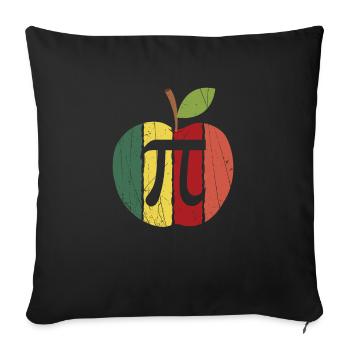 Cool Vintage Applie Pie Pi Pun Retro Bakers cadeau - Housse de coussin décorative 45 x 45 cm - noir - Devant