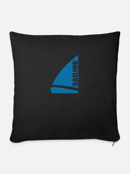 Sailing Segelboot – Seemannskleidung - Sofakissenbezug 45 x 45 cm - Schwarz