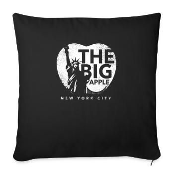 new York - Sofa pillowcase 17,3'' x 17,3'' (45 x 45 cm) - black - Front
