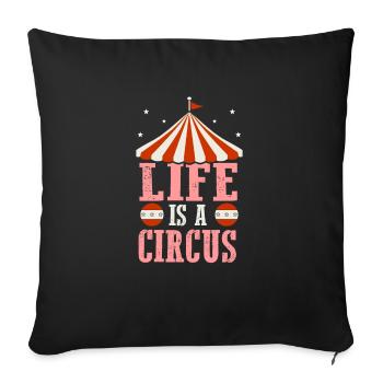 circus - Sofa pillowcase 17,3'' x 17,3'' (45 x 45 cm) - black - Front