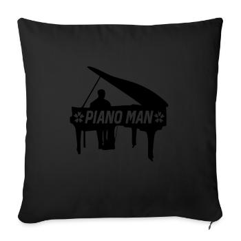 Piano Man - Sofa pillowcase 17,3'' x 17,3'' (45 x 45 cm) - black - Front
