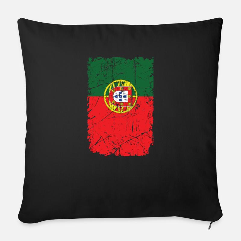 Portugal - Sofa pillowcase 17,3'' x 17,3'' (45 x 45 cm) - black