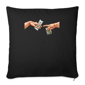 Joint dealer Michelangelo Adams Création d’Adam - Housse de coussin décorative 45 x 45 cm - noir - Devant